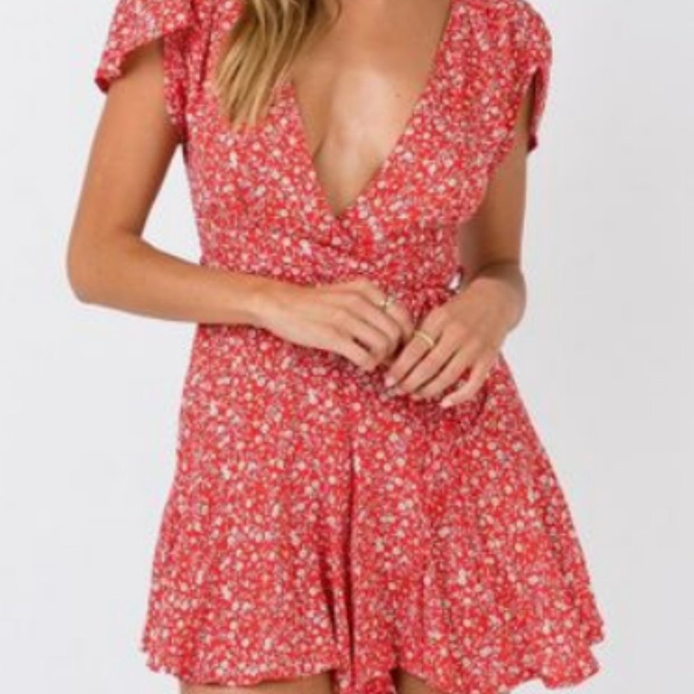 Princess Polly Red Floral Dress